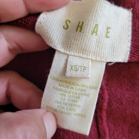 SHAE Anthropologie Knit Cardigan Size XS in Red Pomegrante - Picture 8 of 13